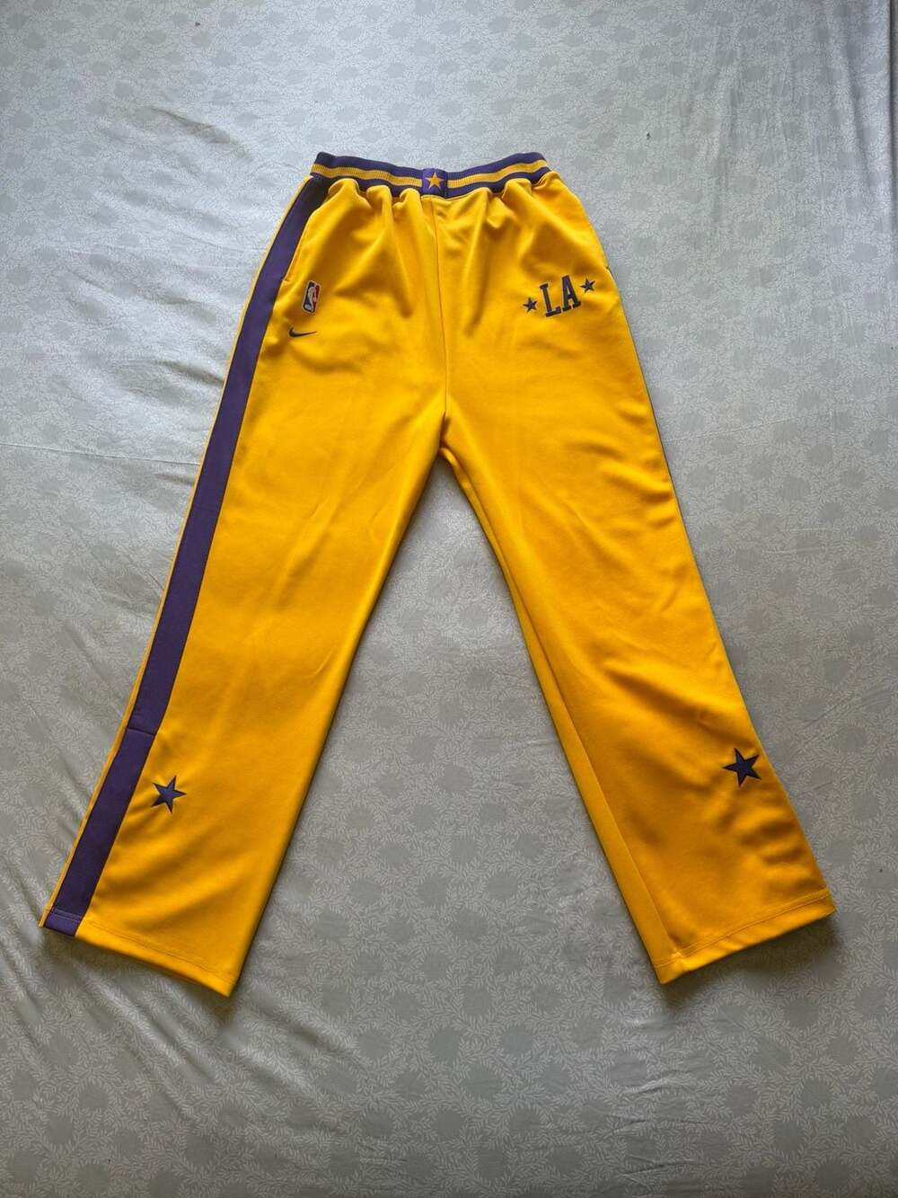 Rare Vtg 90s Nike Team Los Angeles Lakers Warmup Pants Tearaway Snap Men's XL